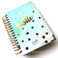 Hardcover Spiral Journal Notebook Planer mit Tasche